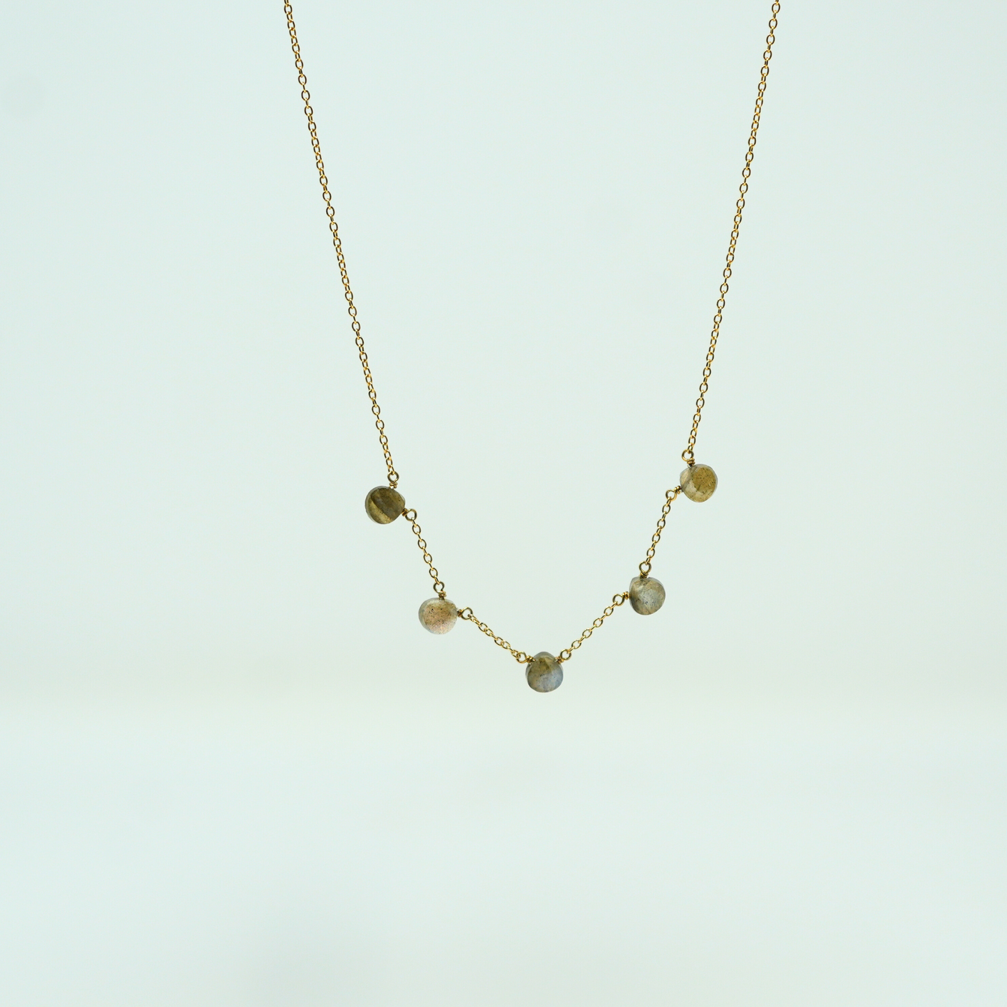 Moonstone Five Stone Necklace