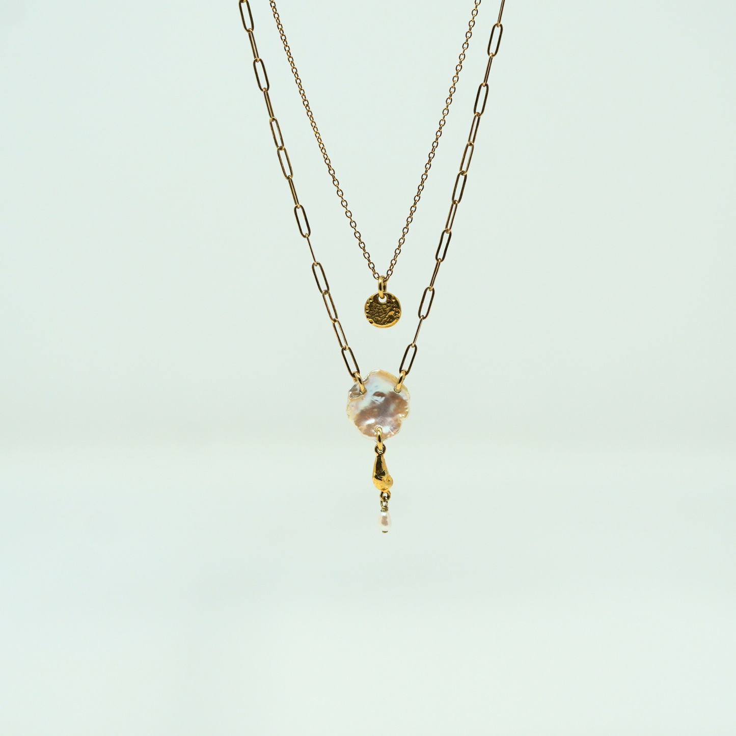 Tiered White Pearl Necklace