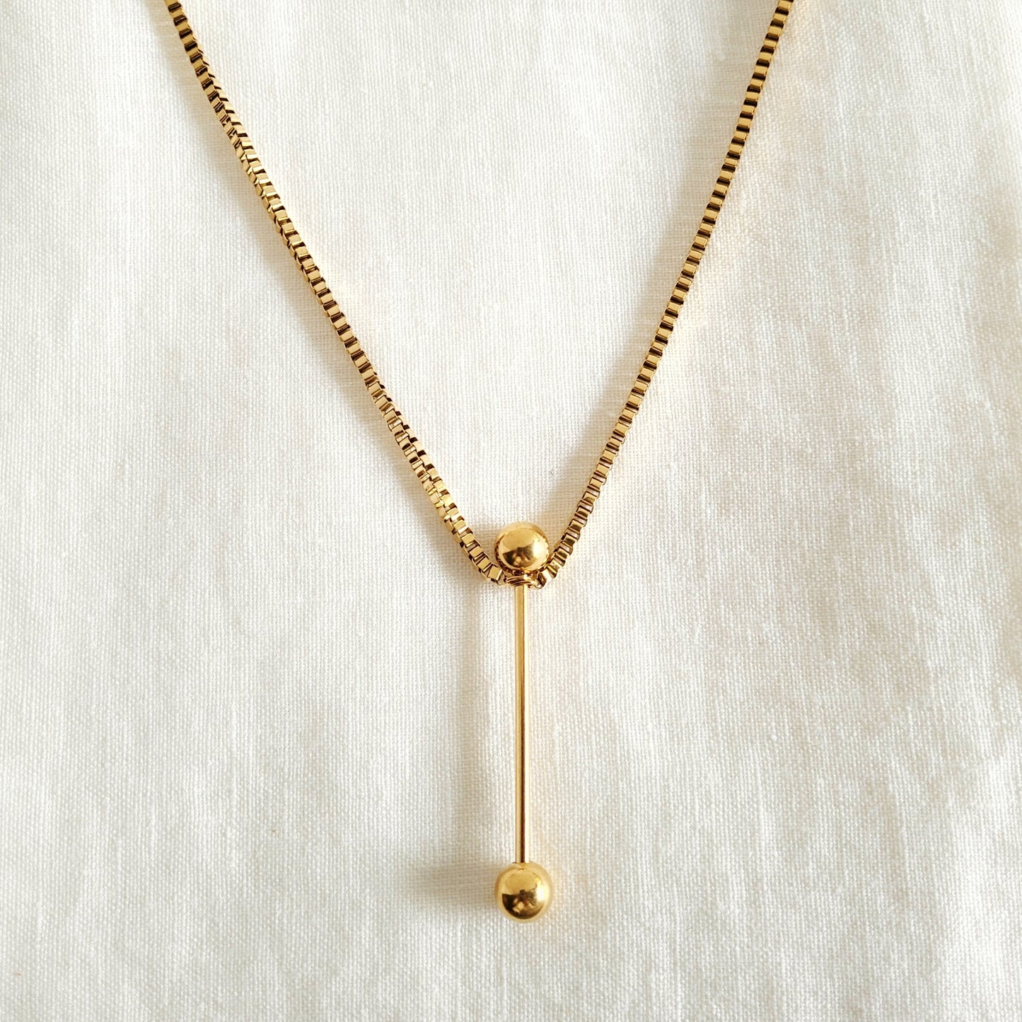 Barbell Gold-Plated Necklace