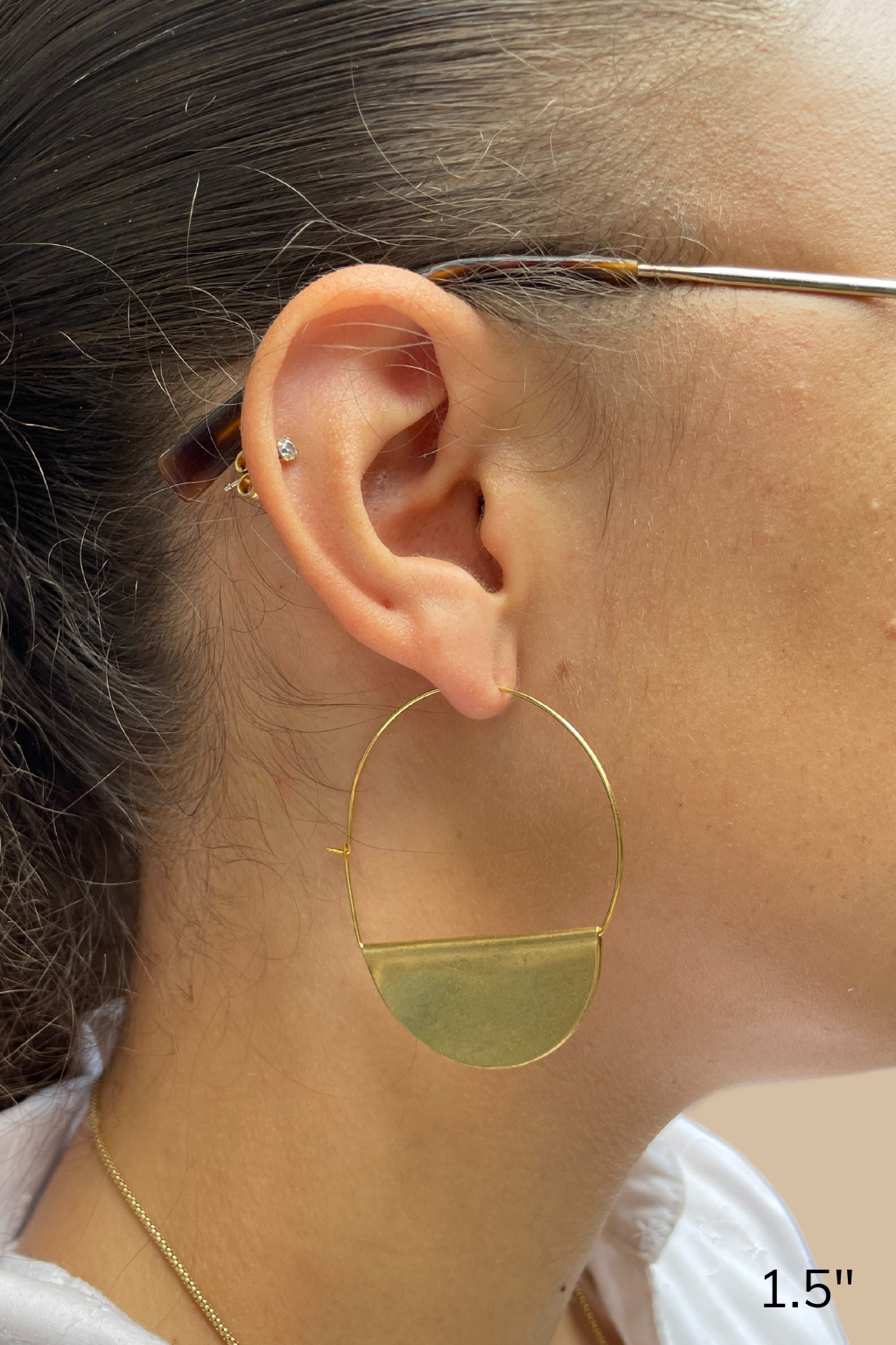 Half Moon Hoop Earrings