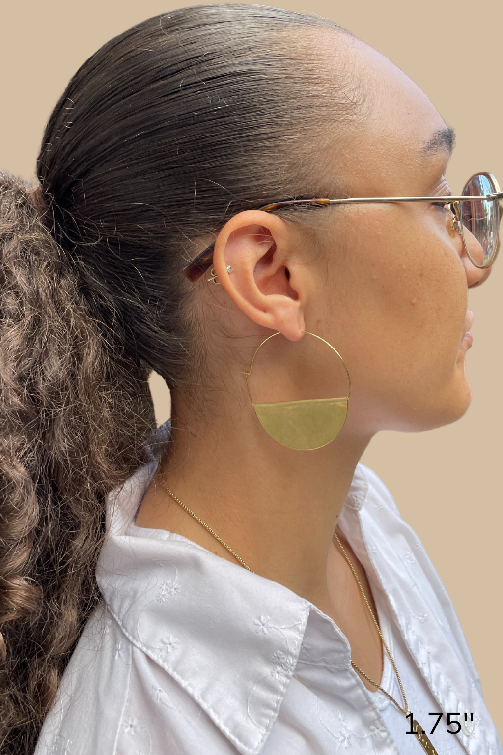 Half Moon Hoop Earrings