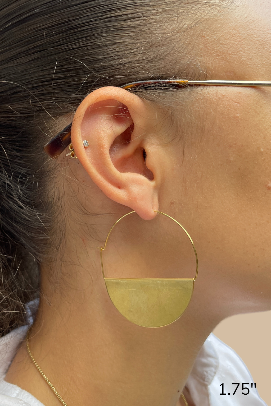 Half Moon Hoop Earrings