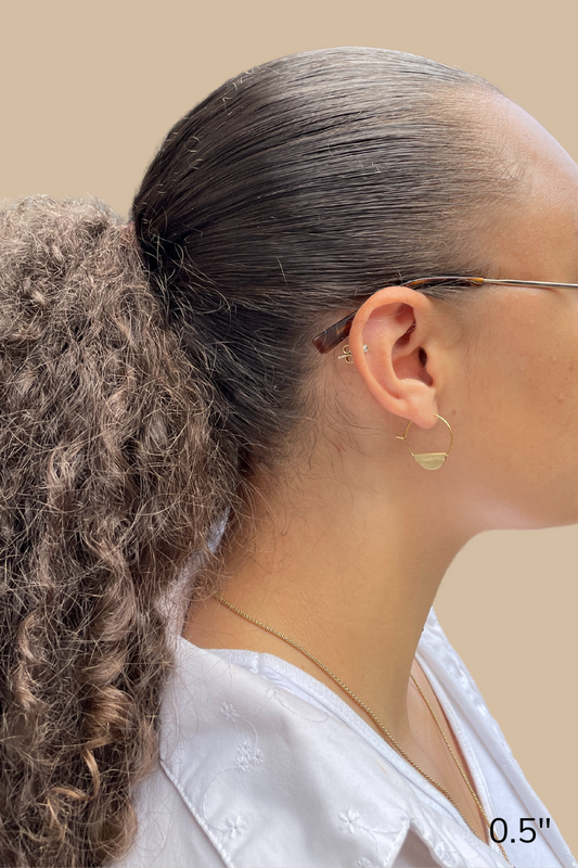 Half Moon Hoop Earrings