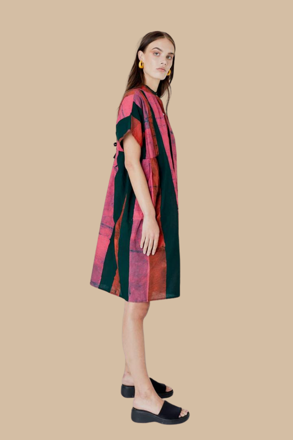 Bata Dress in Carmine