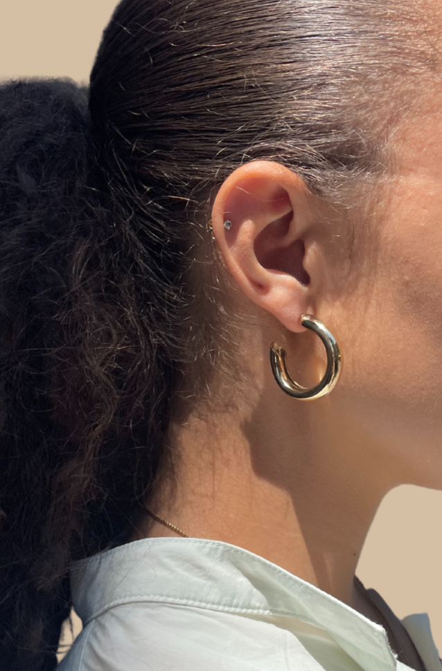 Mini Bella Hoop, Shiny Gold