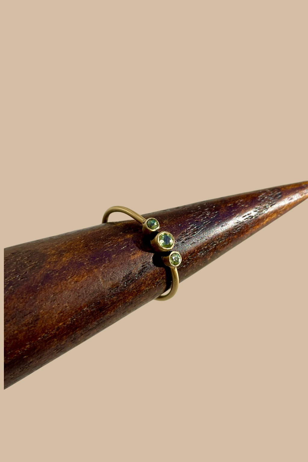 Three Stone Ring Peridot