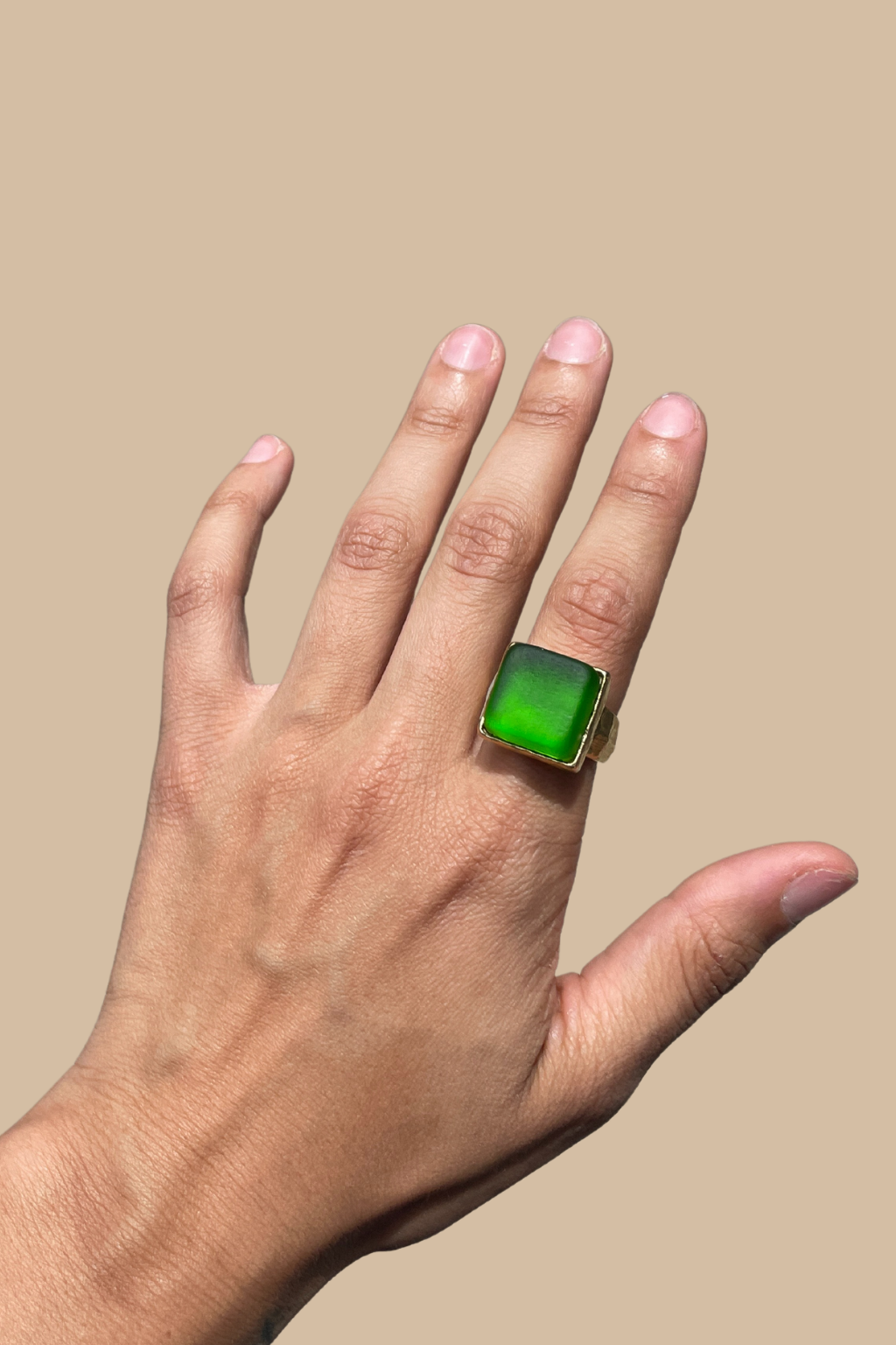 Pine Cube Ring in Gold