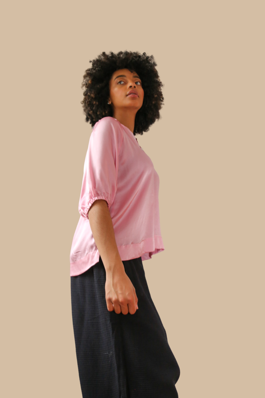 Circe Blouse in Cameo Pink