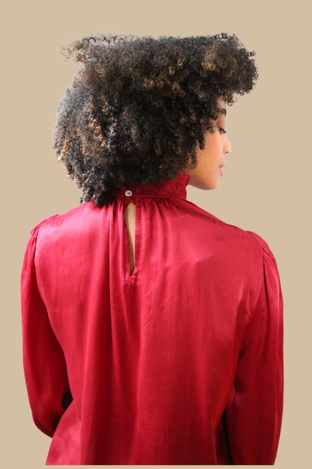 Mallika Top in Grape Wine Silk Charmeuse