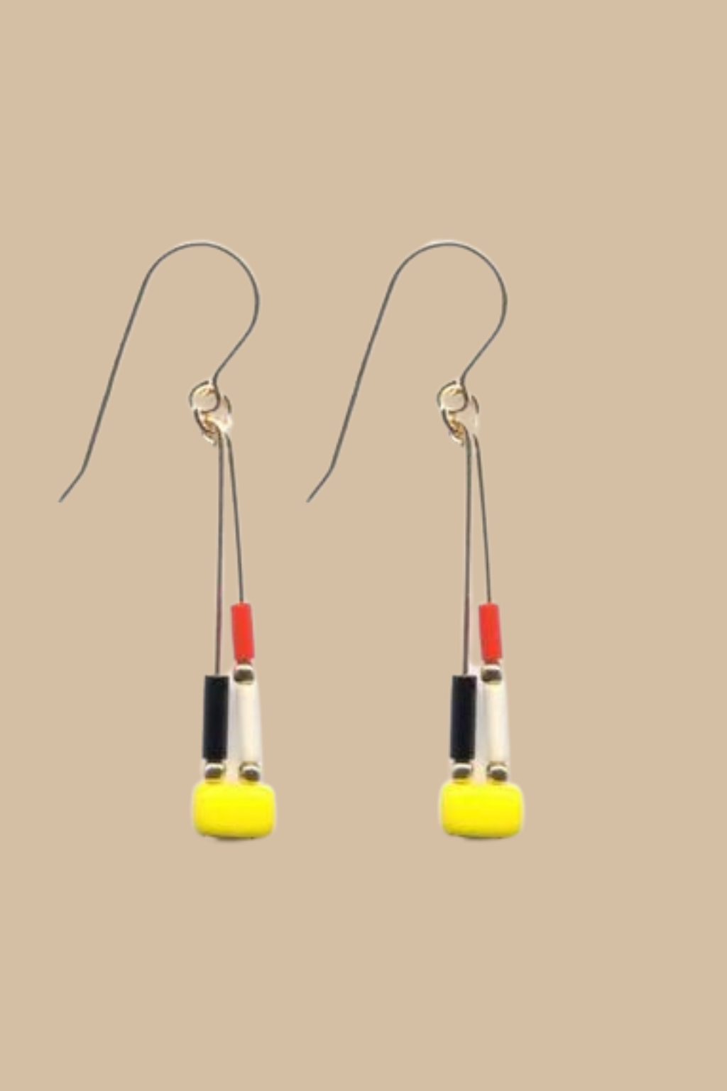 Yellow Mosaic Drop Earring