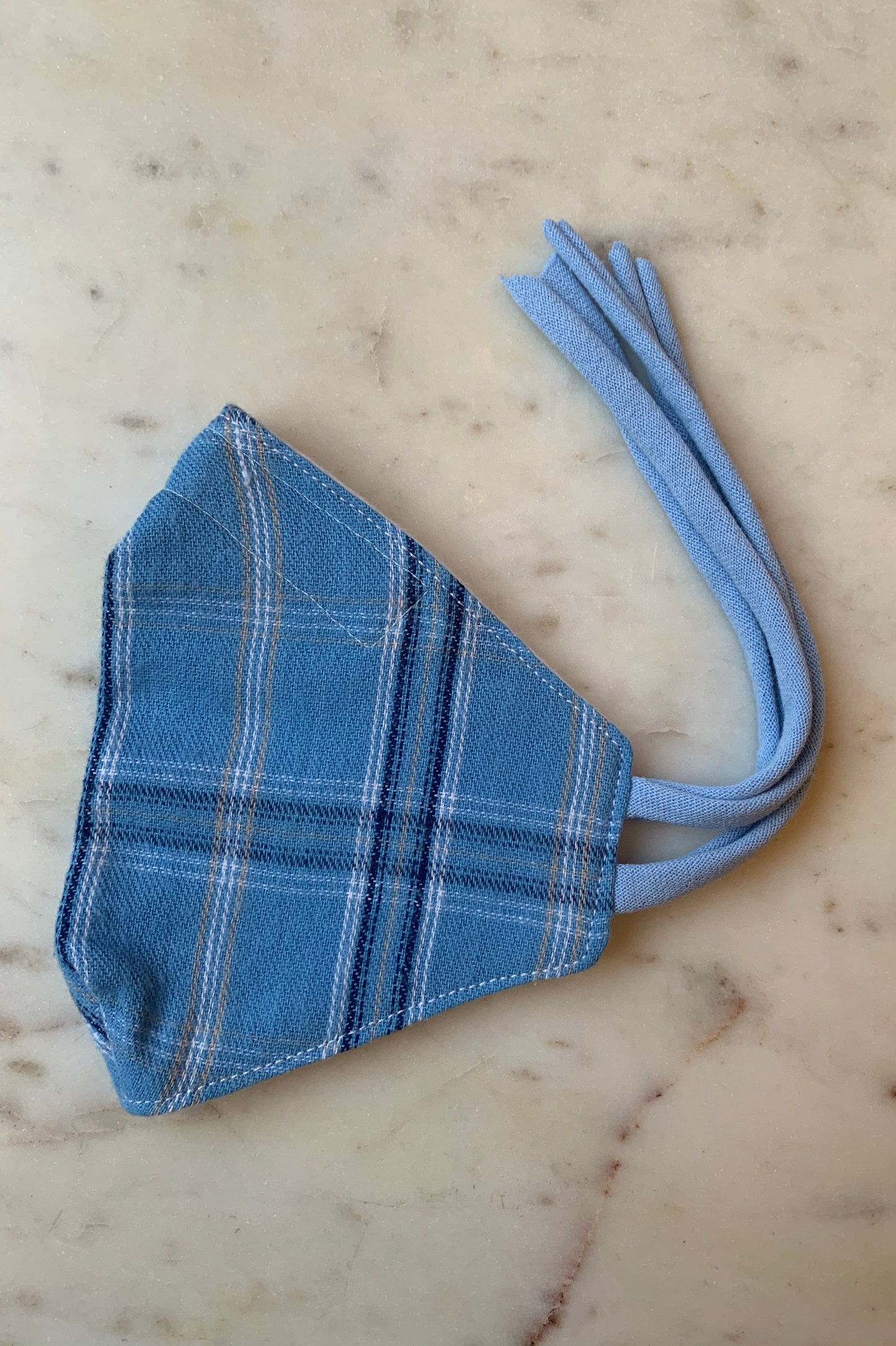 Face mask, Blue Plaid