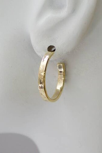 Perry Hammered Hoop - Gold
