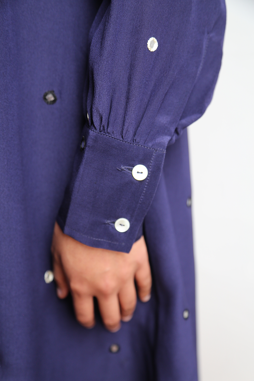 Ave Boat Dress in Blue Depth with Tikli