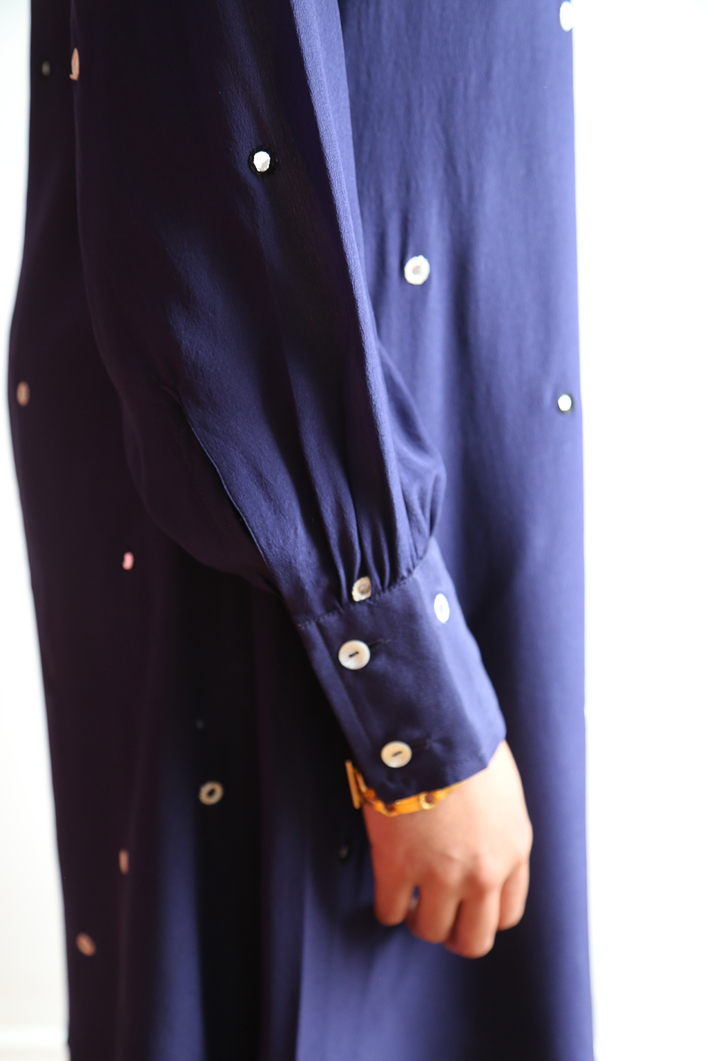 Ave Boat Dress in Blue Depth with Tikli