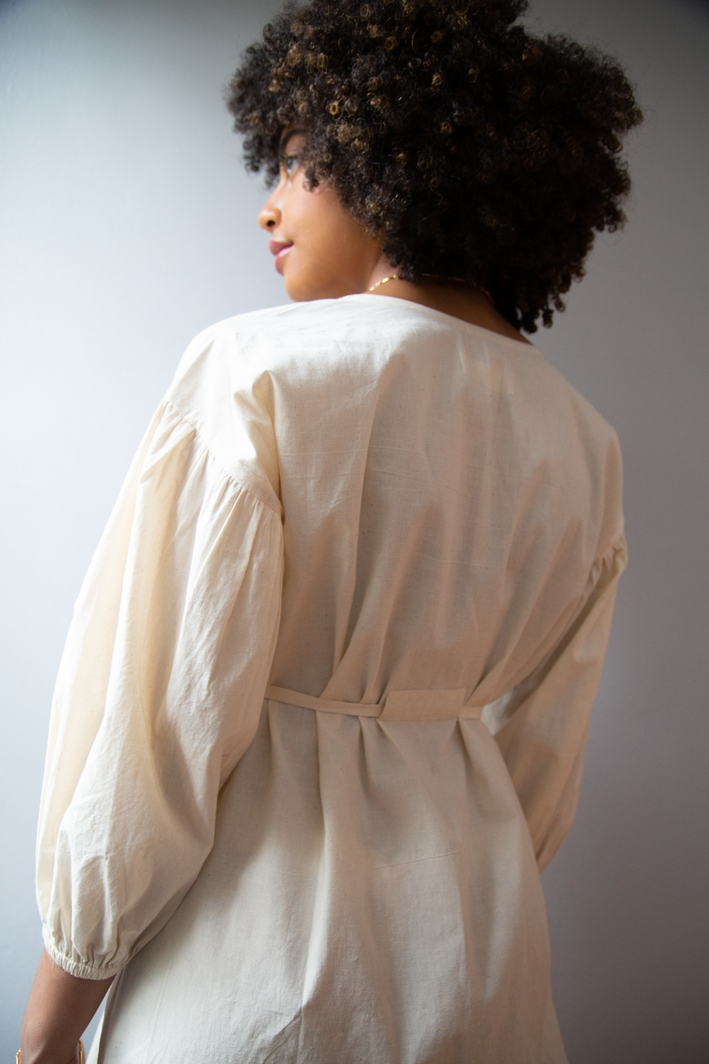 Veena Wrap Dress in Raw