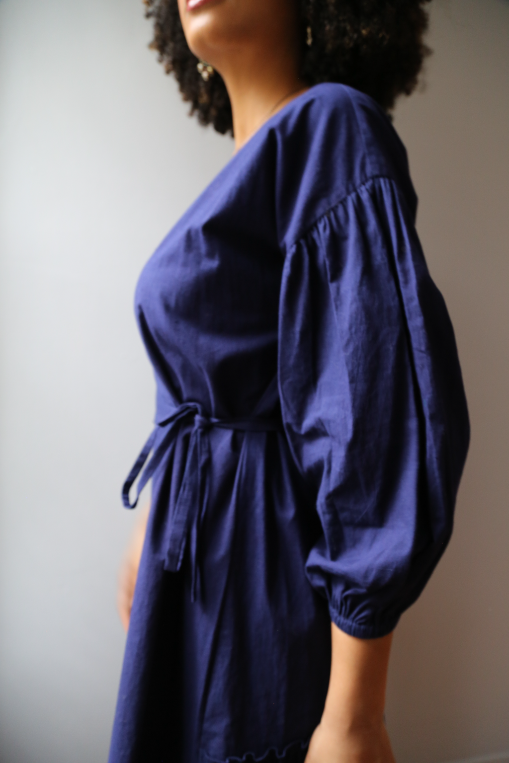 Veena Wrap Dress in Blue Depths