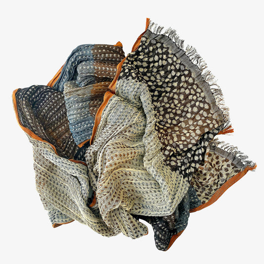 Silk Crinkle Scarf in Willow