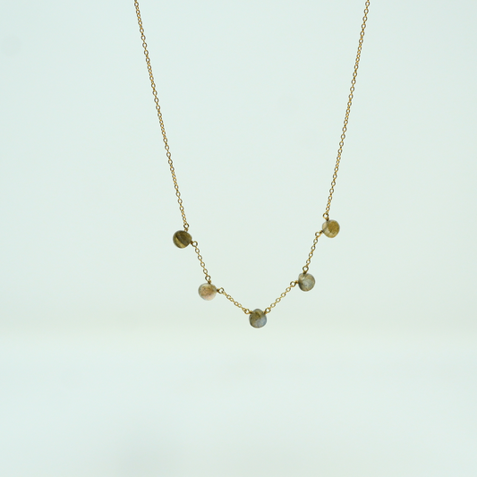 Moonstone Five Stone Necklace