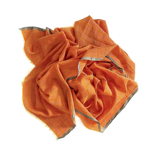 Cotton Silk Scarf in Dahlia