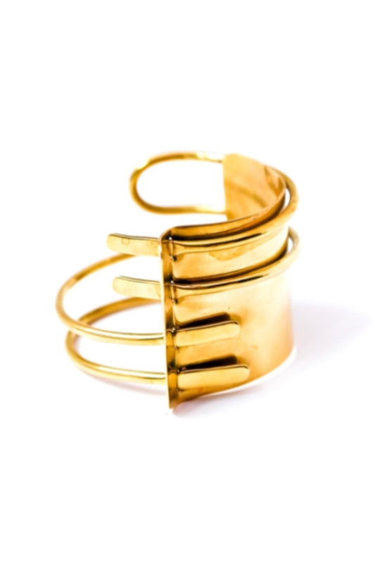 Brass Abstract Bangle