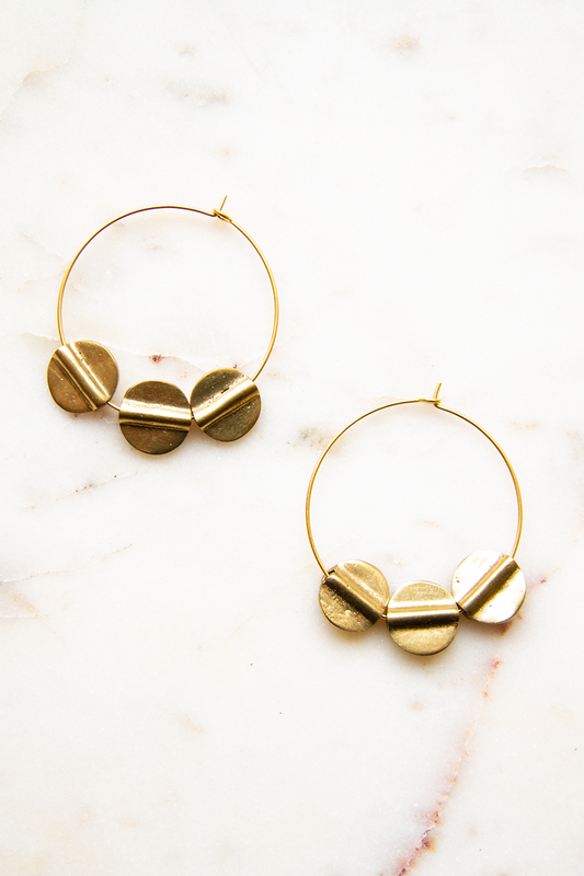 Thai Brass Hoops