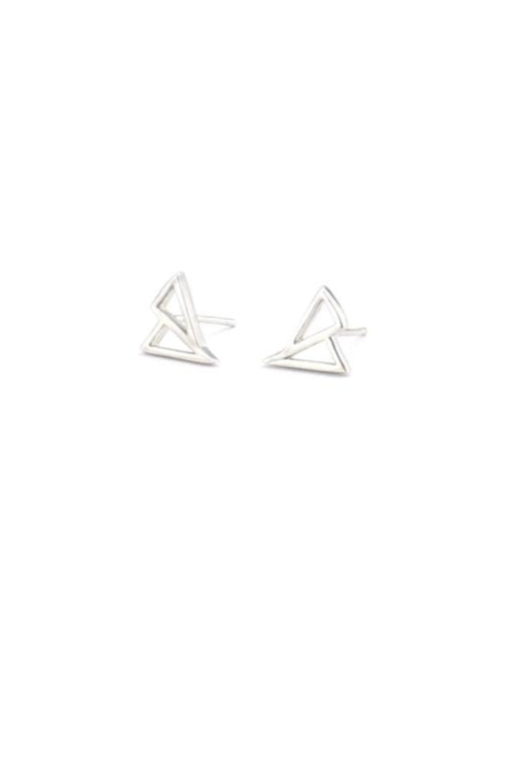 Cavo Triangle Studs in Silver