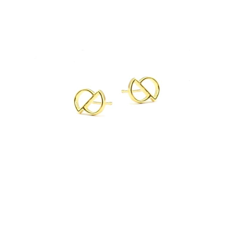 Cavo Circle Studs in Gold