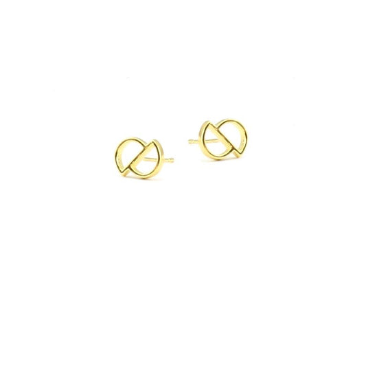 Cavo Circle Studs in Gold