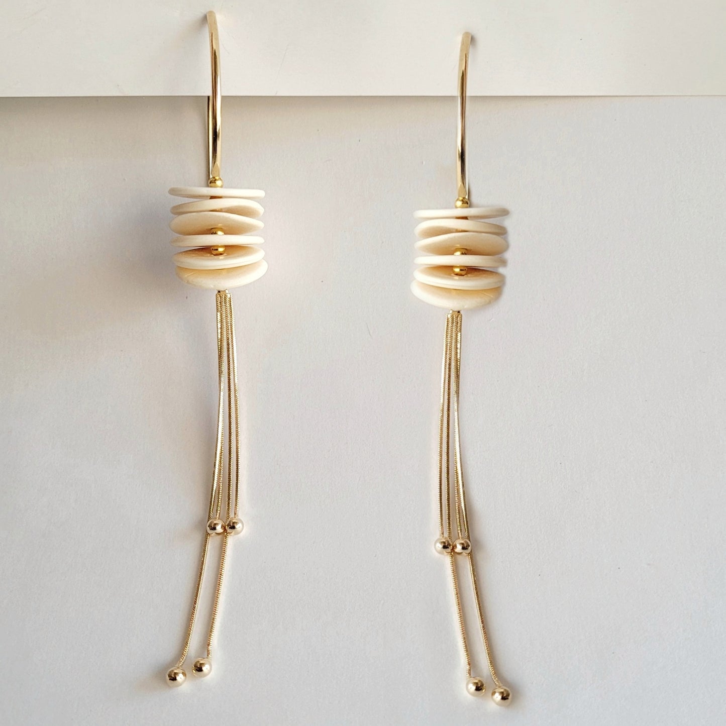 Bone Disc Earring