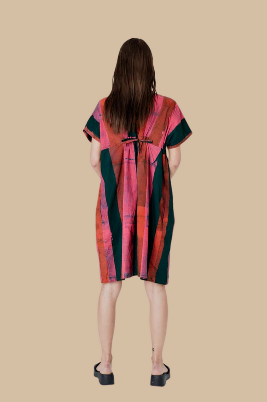 Bata Dress in Carmine