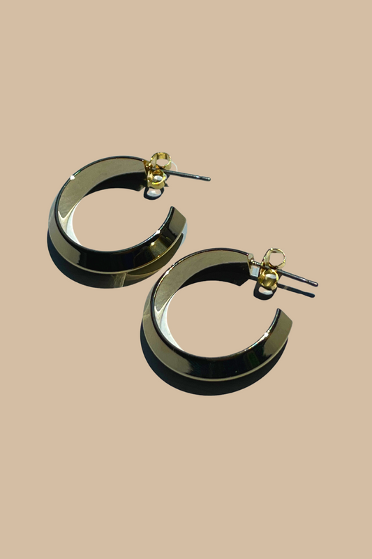 Mercer Hoops Shiny Gold