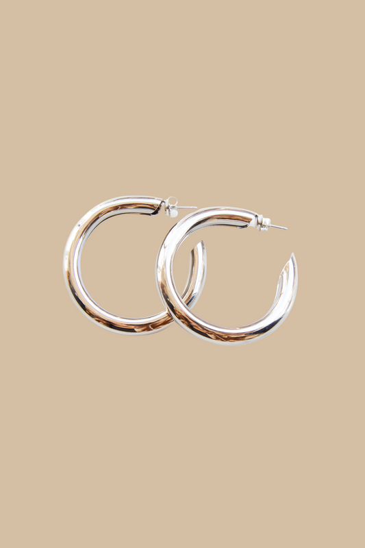 Large Bella Hoop, Silver
