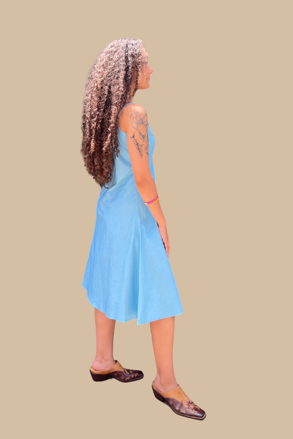 Bias Cut Cotton Slip in Cove