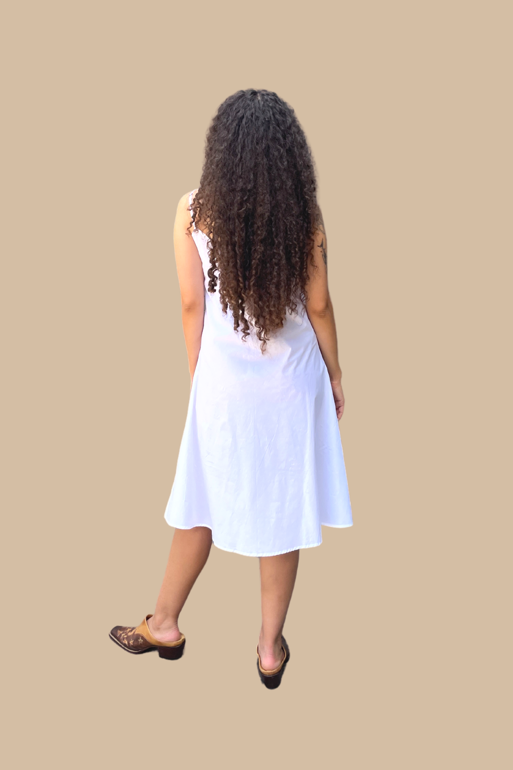 Bias Cut Cotton Slip in Jasmine White