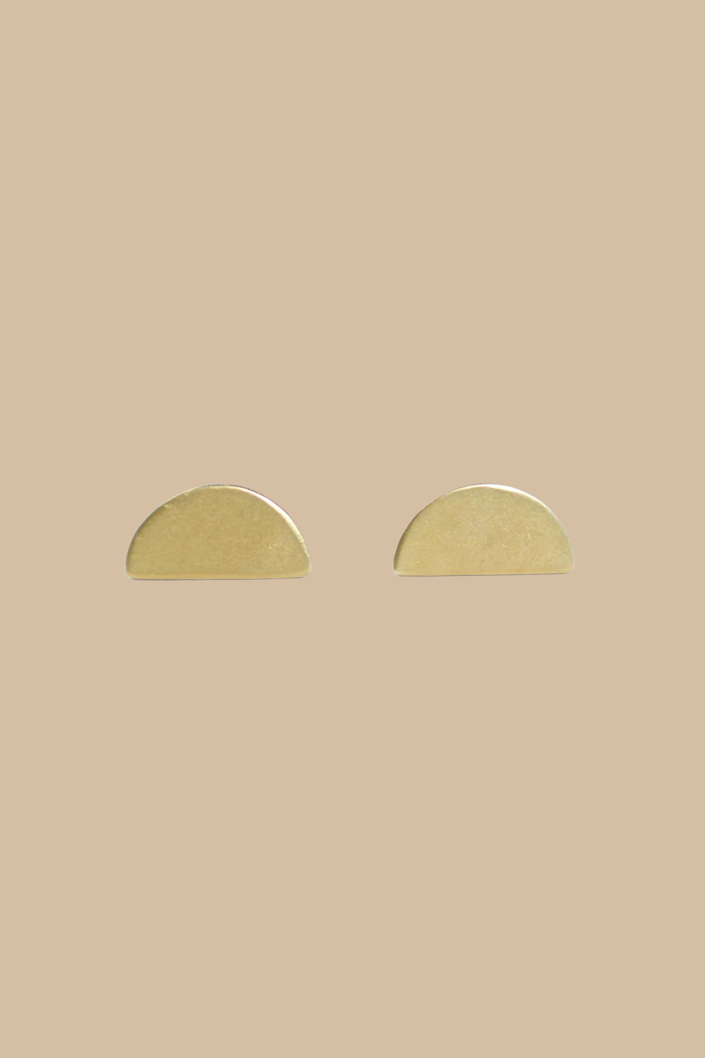 Brass Half Moon Studs