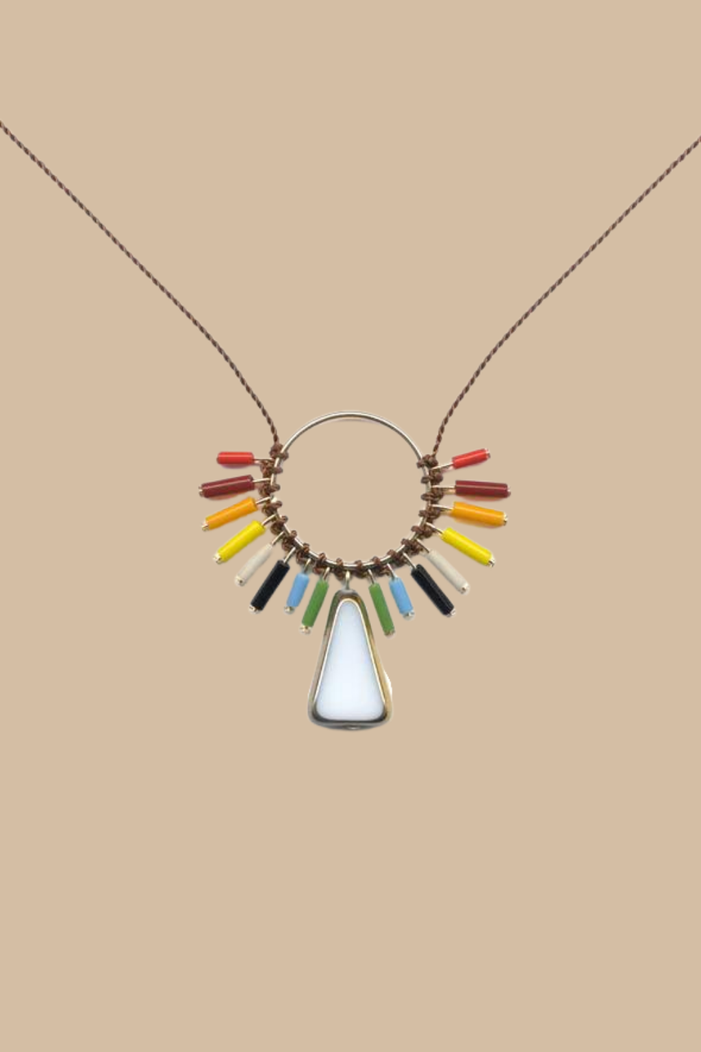 Hilma af Klimt Necklace with White Triangle