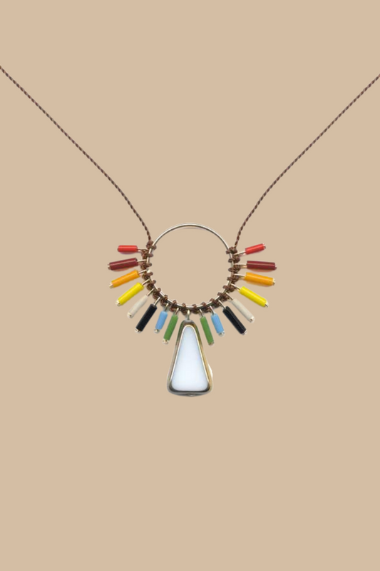 Hilma af Klimt Necklace with White Triangle