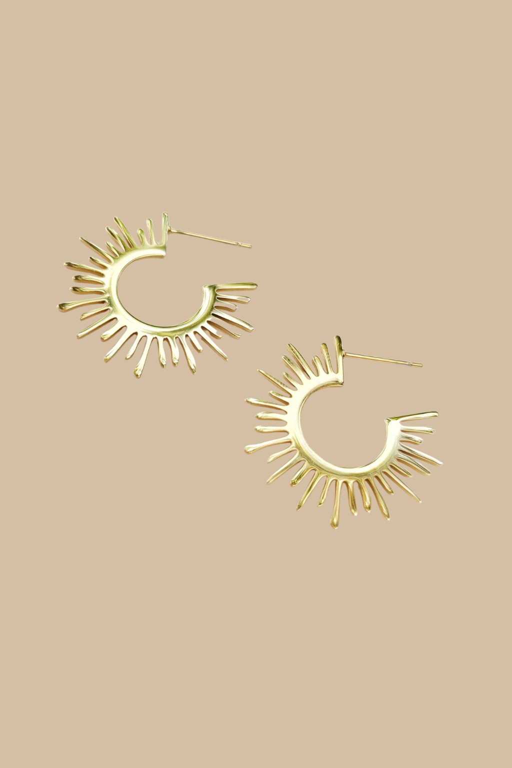 Sun Hoop Earrings
