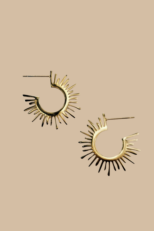 Sun Hoop Earrings