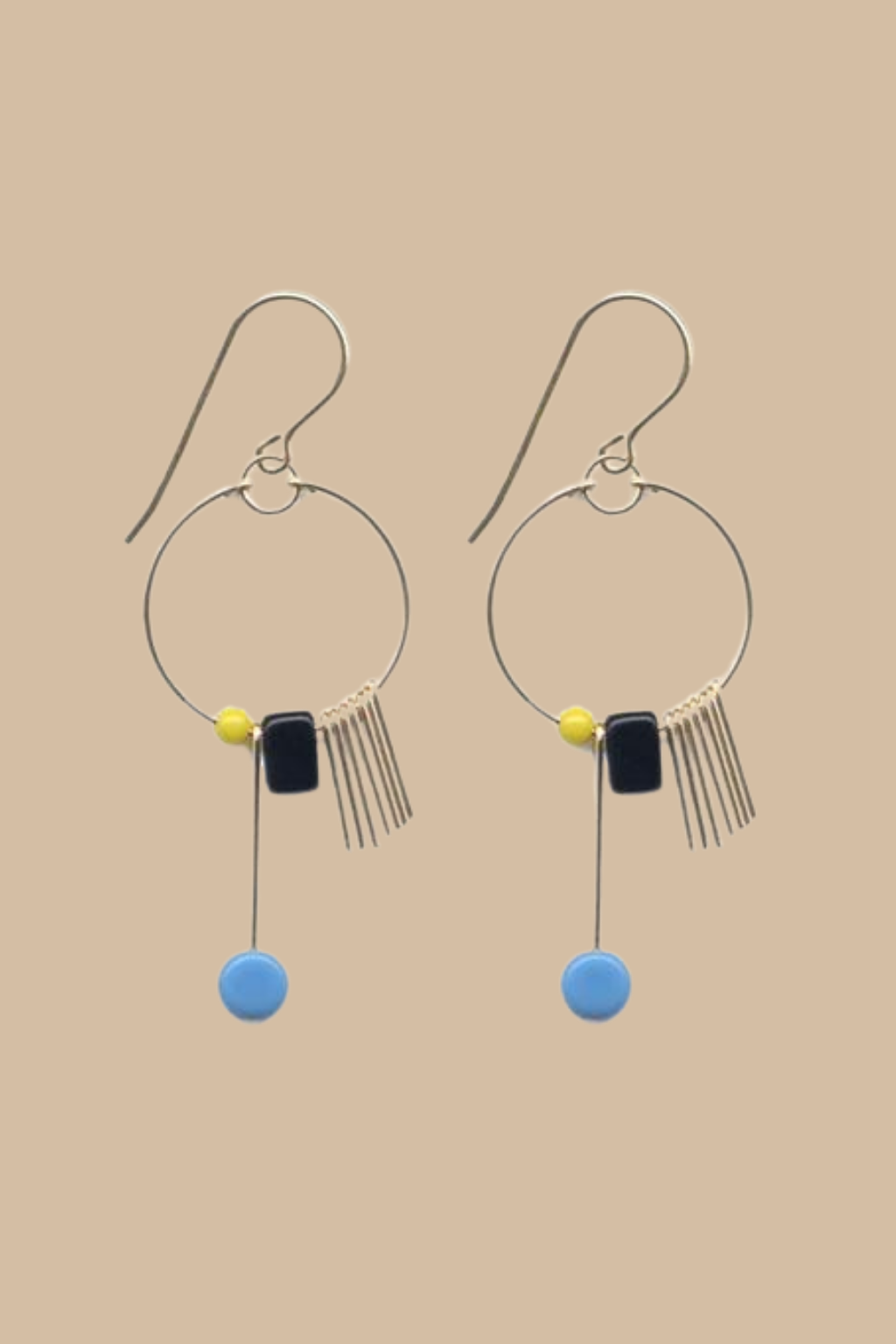 Blue Fringe Hoop