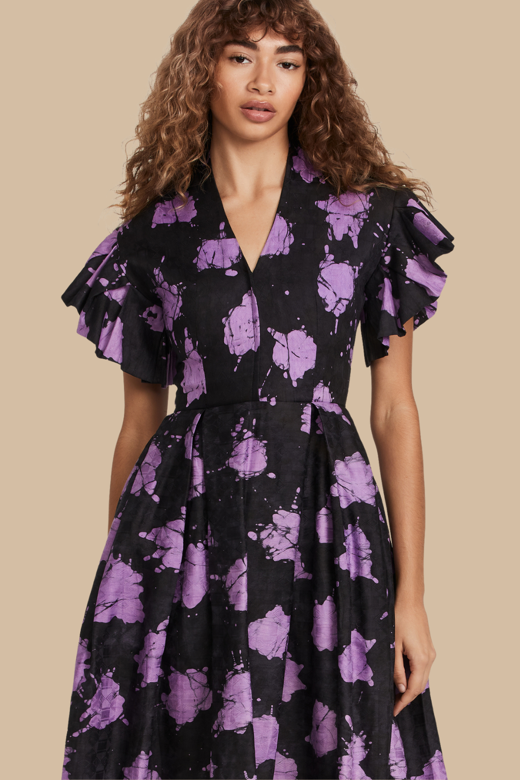 Dee Dress Black + Purple