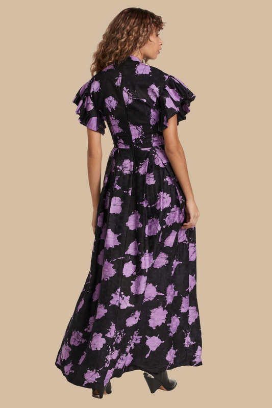 Dee Dress Black + Purple