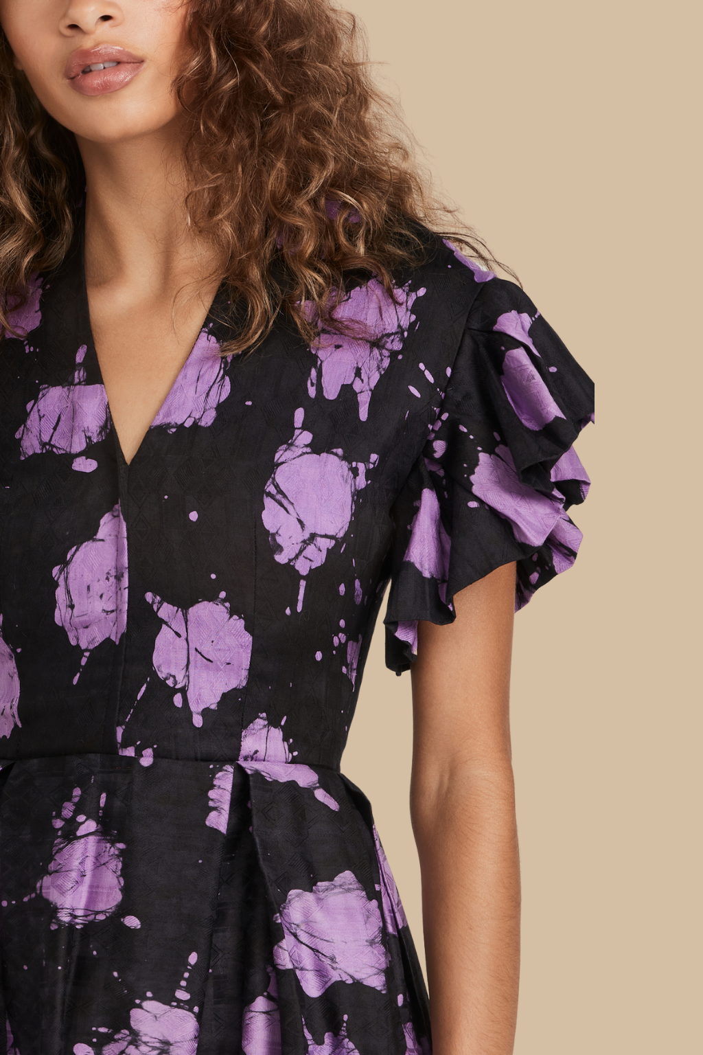 Dee Dress Black + Purple