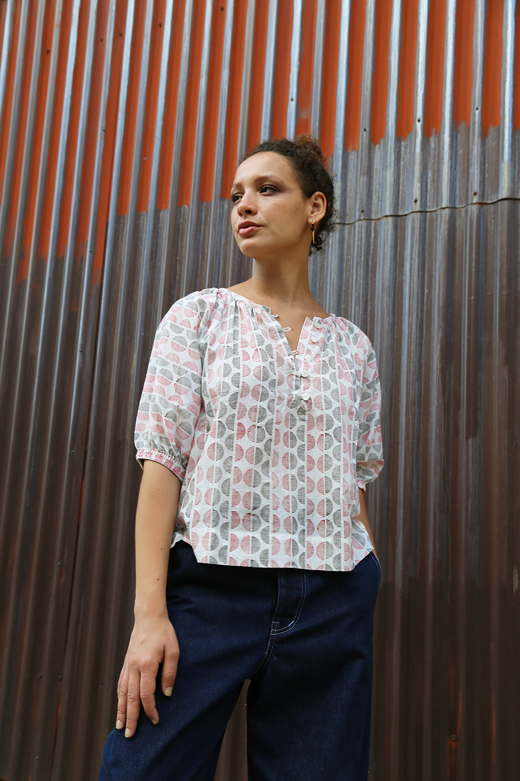 Circe Blouse in Half Moons