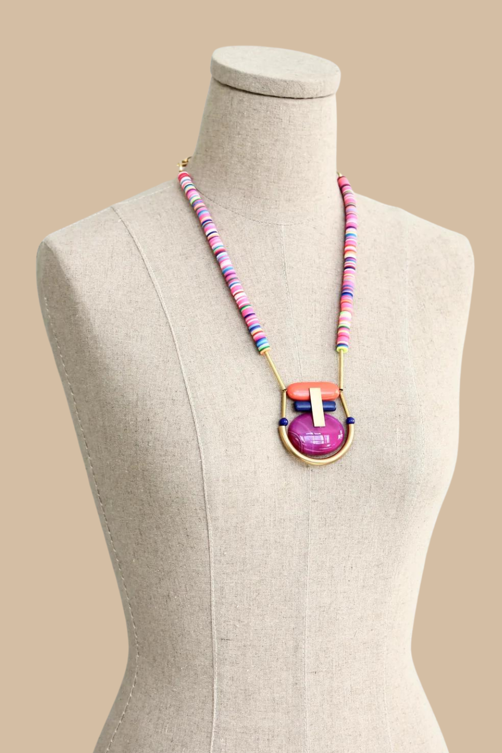 Confetti and Stacked Stone Pendant