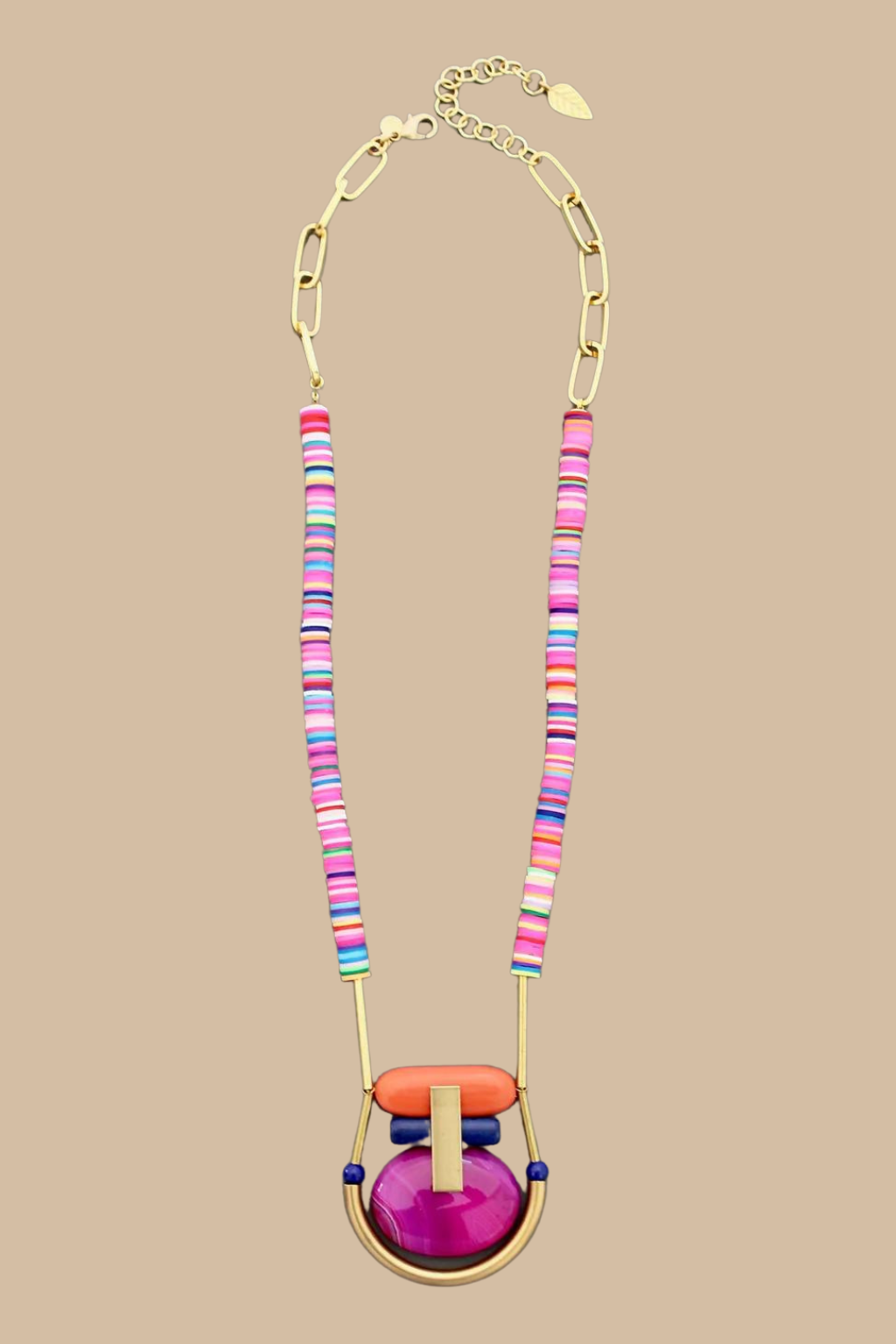 Confetti and Stacked Stone Pendant