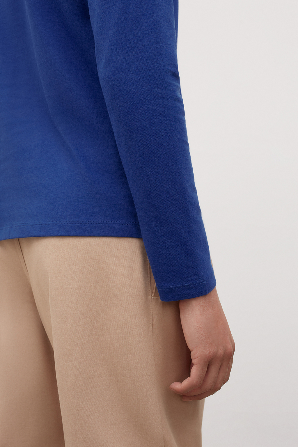 High Neck Top, Bright Blue