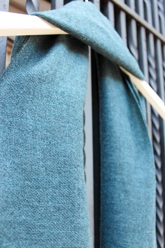 Merino Woven Scarf, Dragonfly Green