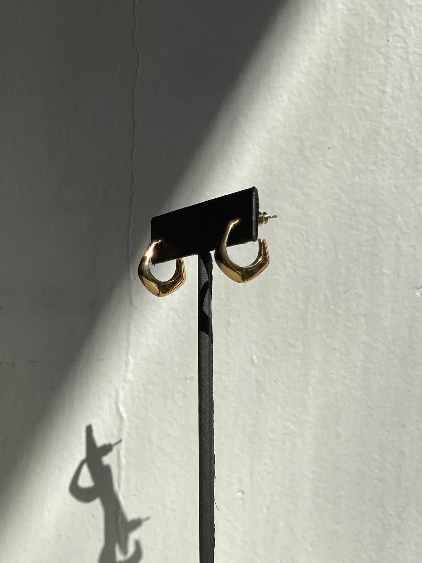 Geometry Huggie Hoops