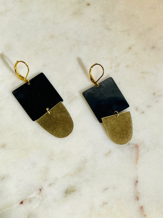 Big Shield Earrings